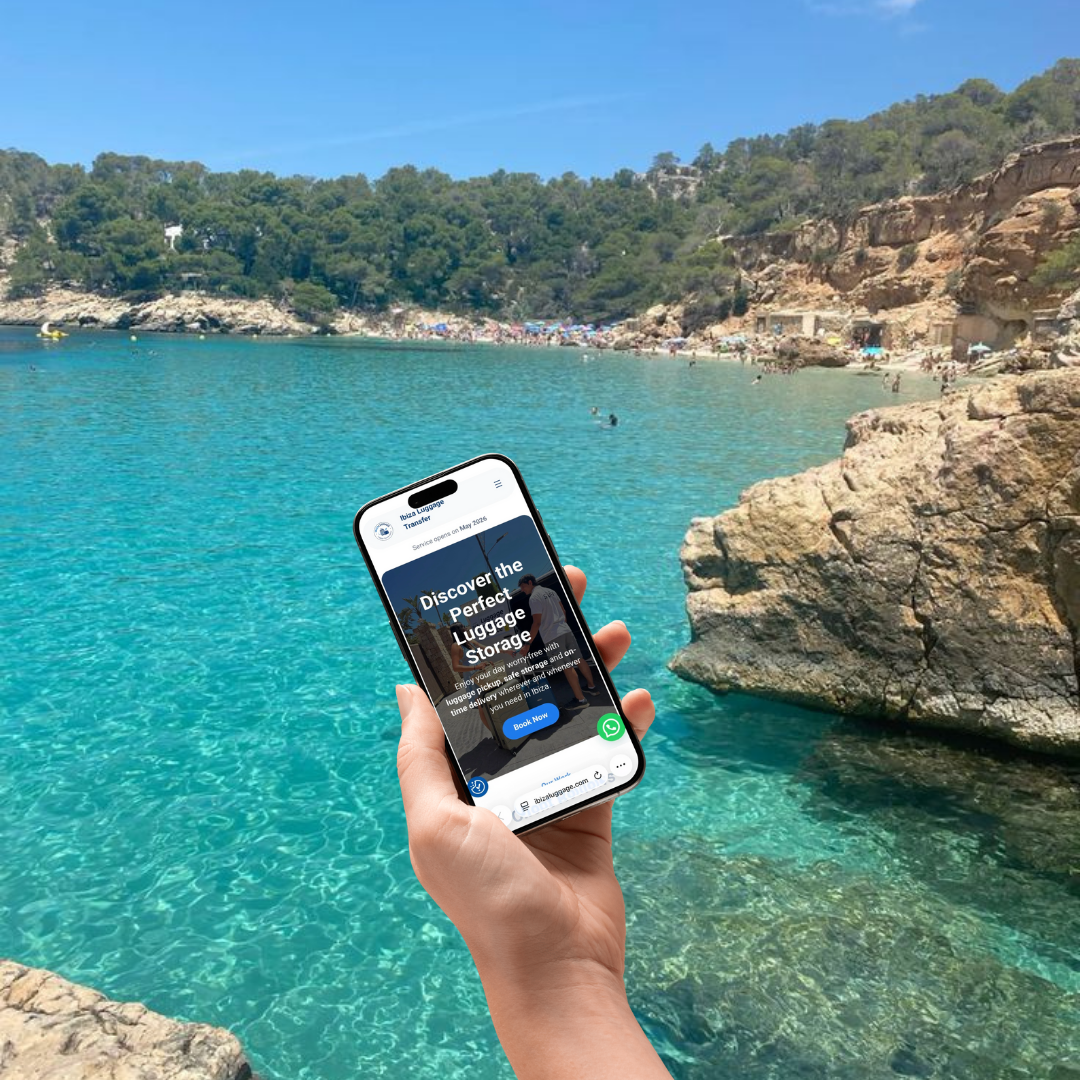 Booking luggage service via phone in Ibiza