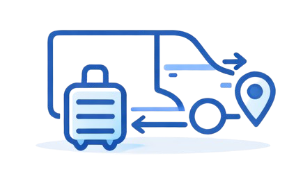 Pickup and delivery icon